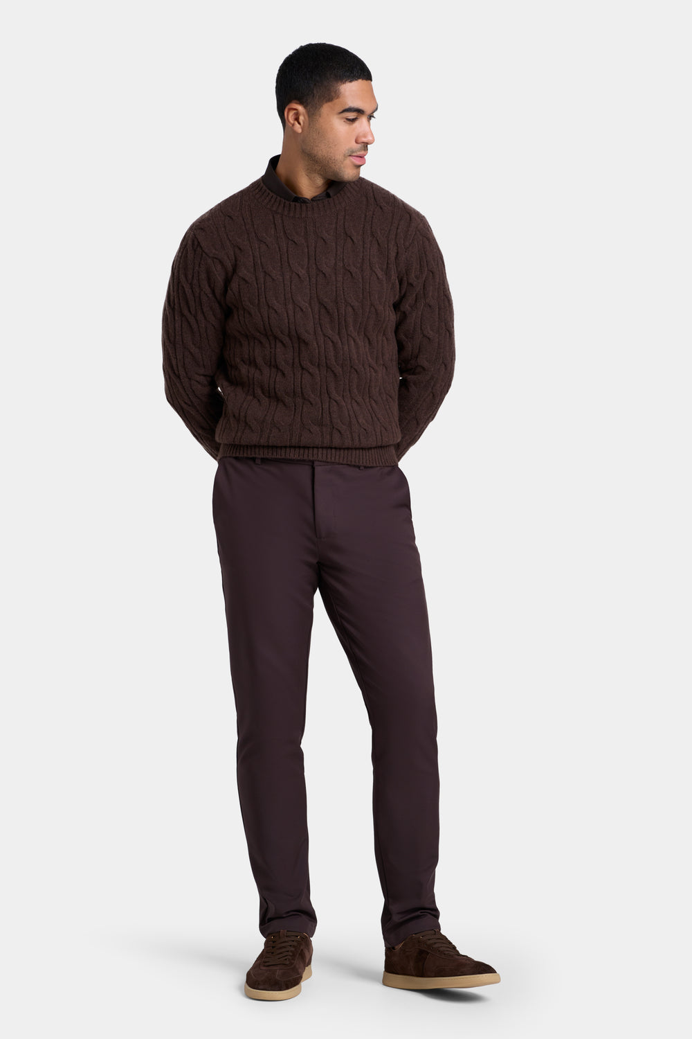 THE CASSARO CABLE CREWNECK SWEATER