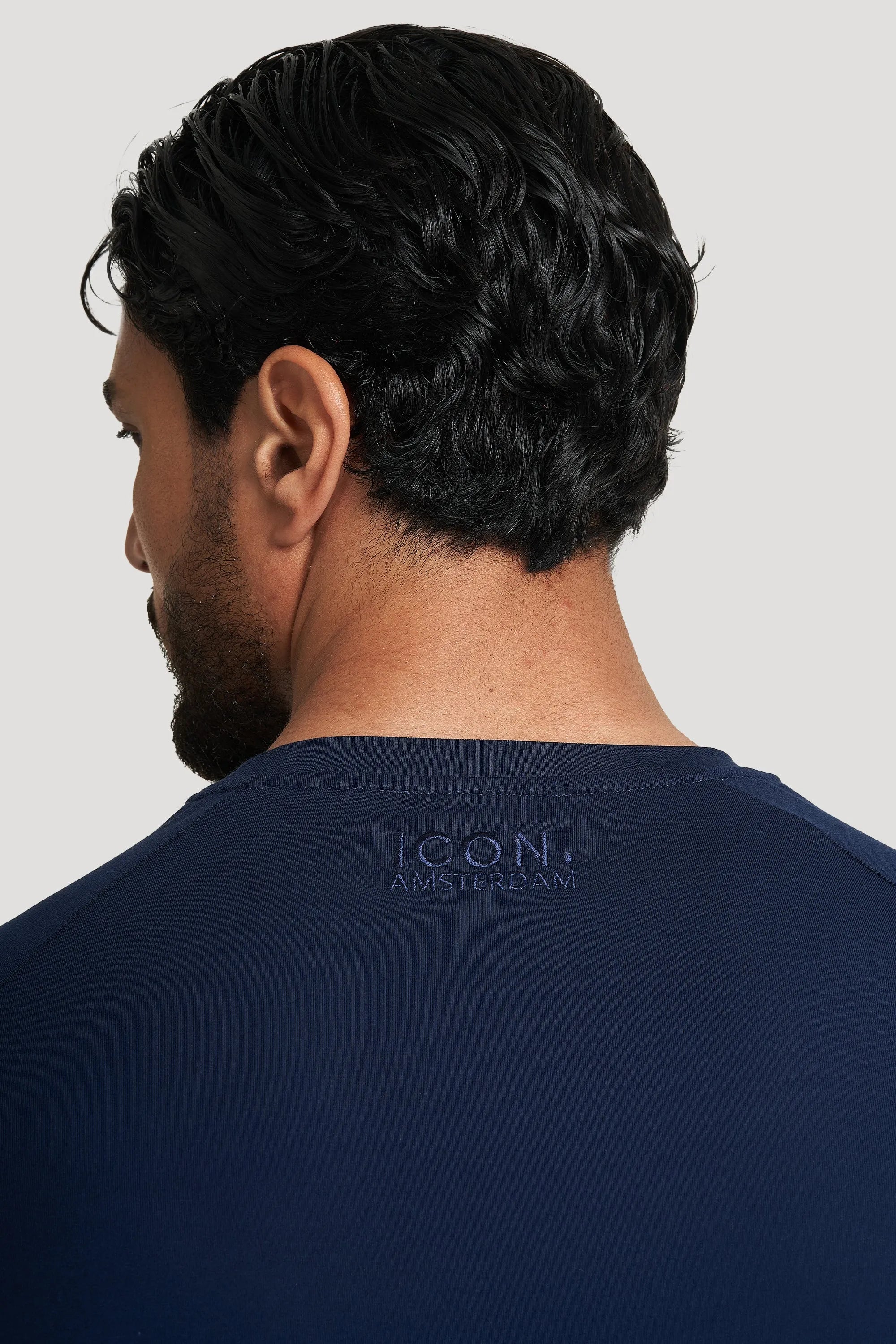 THE MUSCLE BASIC T-SHIRT - DARK BLUE - ICON. AMSTERDAM