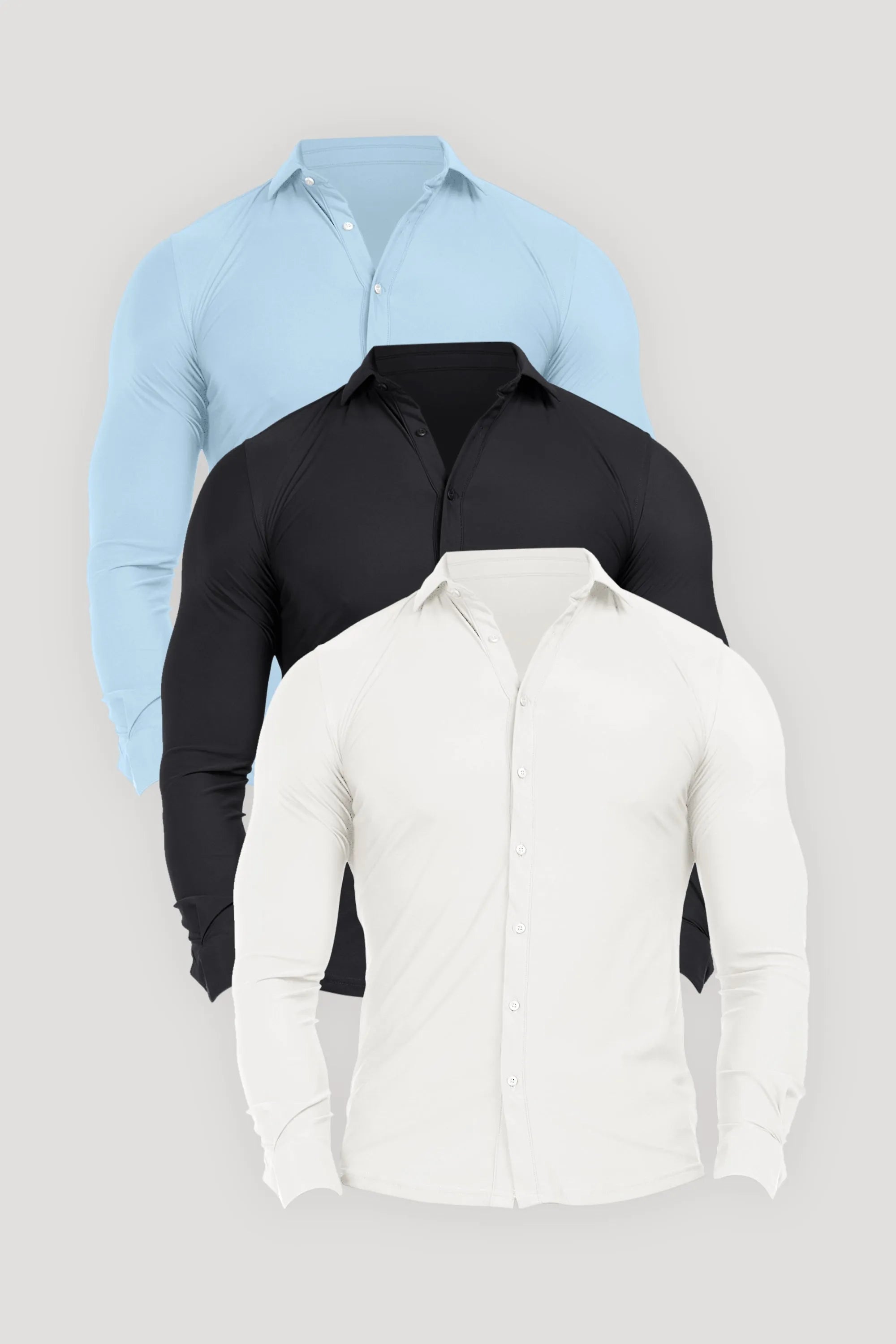 THE ATHLETIC STRETCH SHIRT BUNDLE 3-PIECE SET - ICON. AMSTERDAM