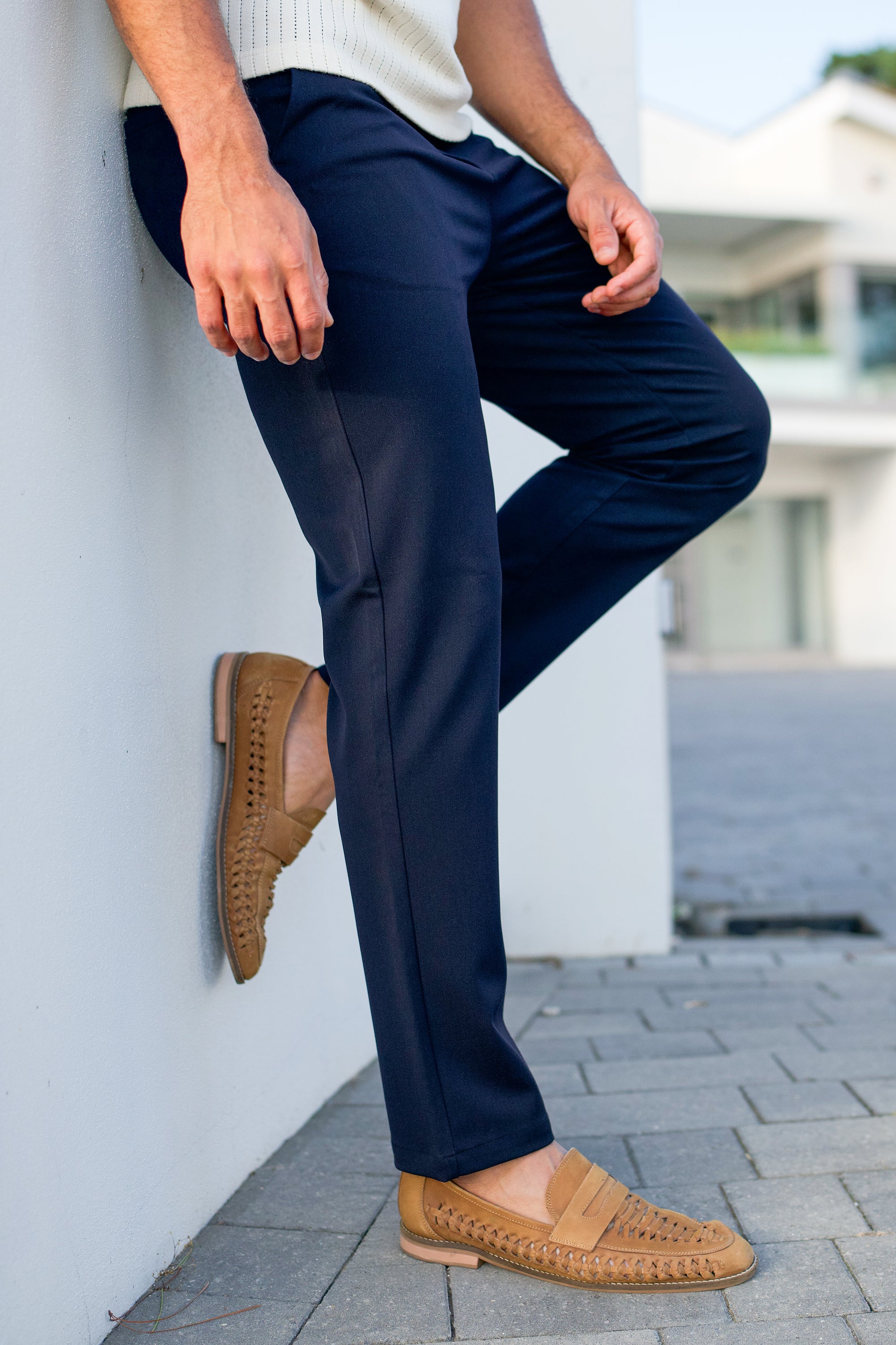 THE SILVIO TROUSERS - NAVY BLUE - ICON. AMSTERDAM