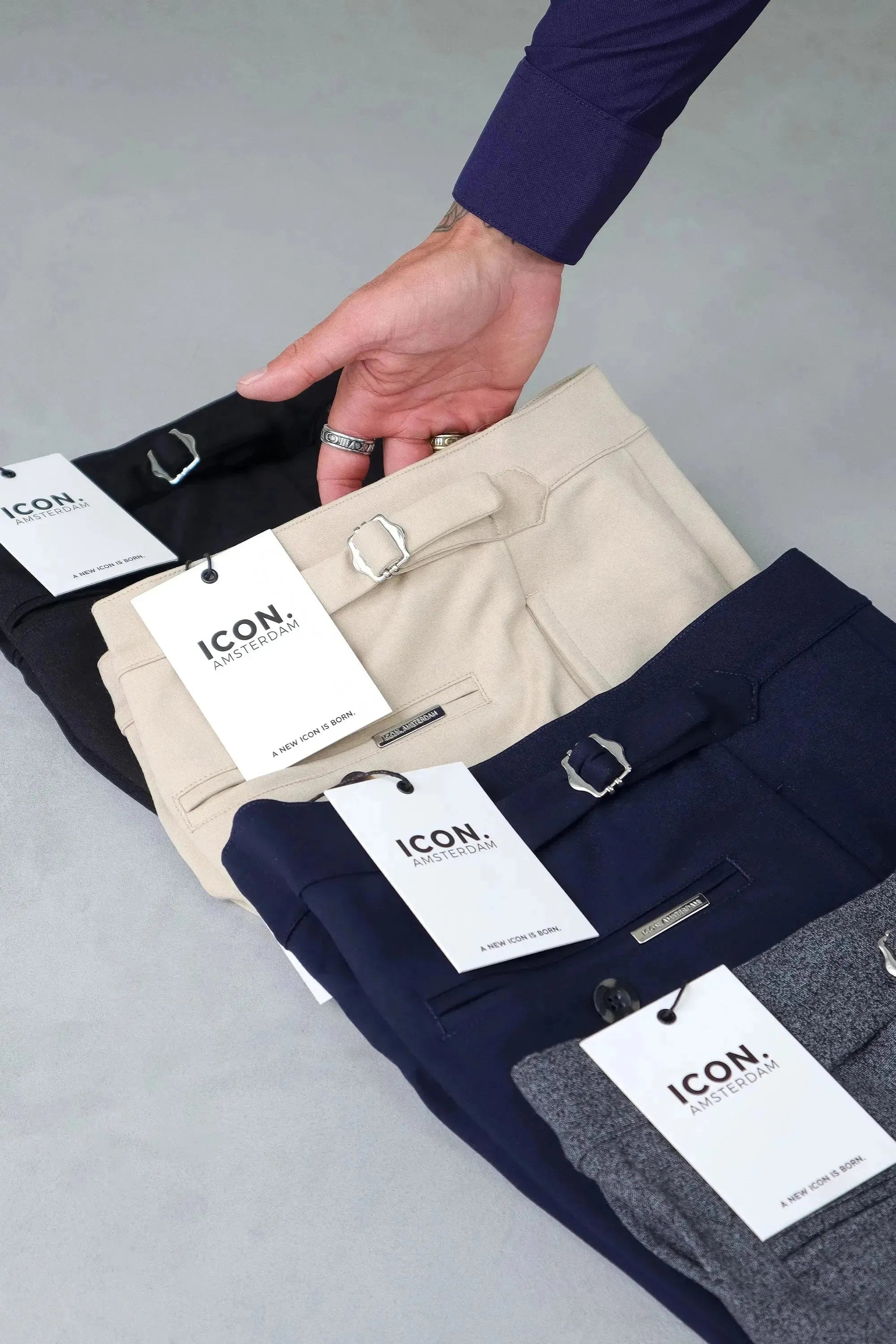 THE ALESSIO TROUSERS - DARK GREY - ICON. AMSTERDAM