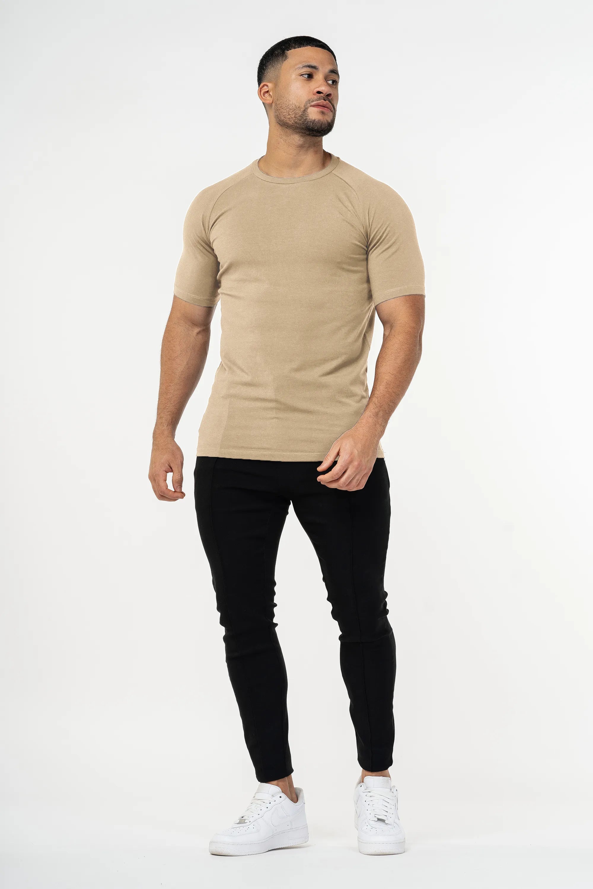 THE MUSCLE BASIC T-SHIRT - IRISH CREAM - ICON. AMSTERDAM