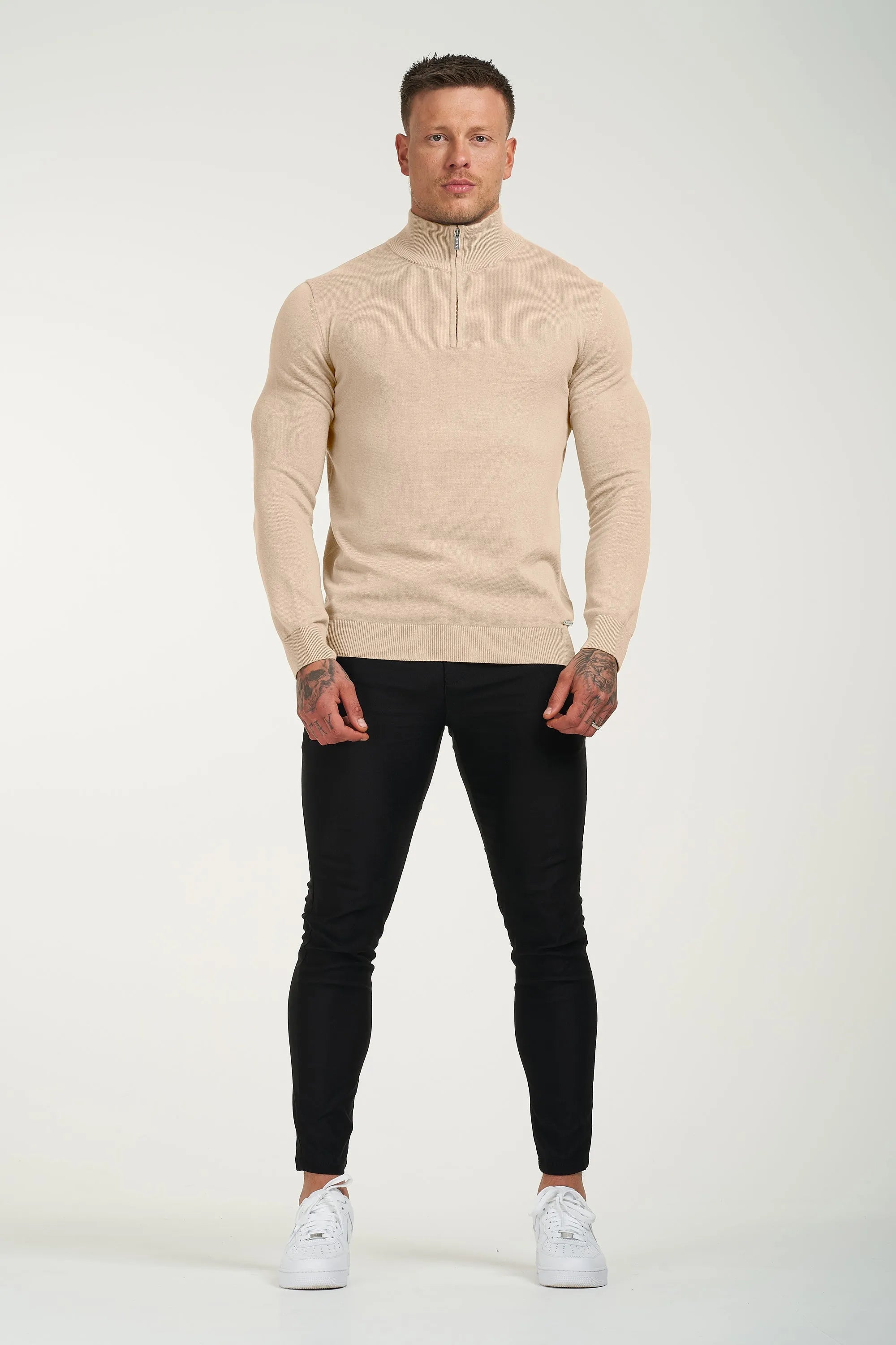 THE SANTONI HALF ZIP - IRISH CREAM - ICON. AMSTERDAM