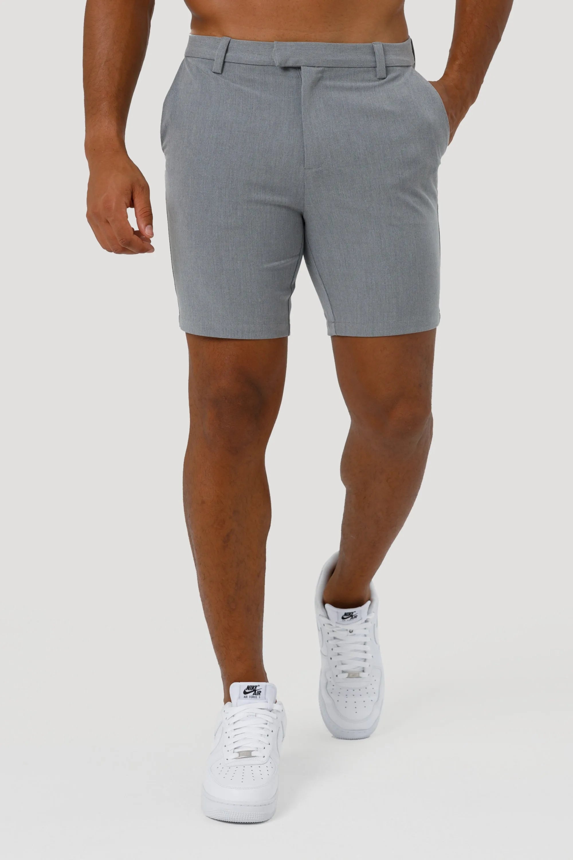 THE LUCIA SHORTS - LIGHT GREY - ICON. AMSTERDAM