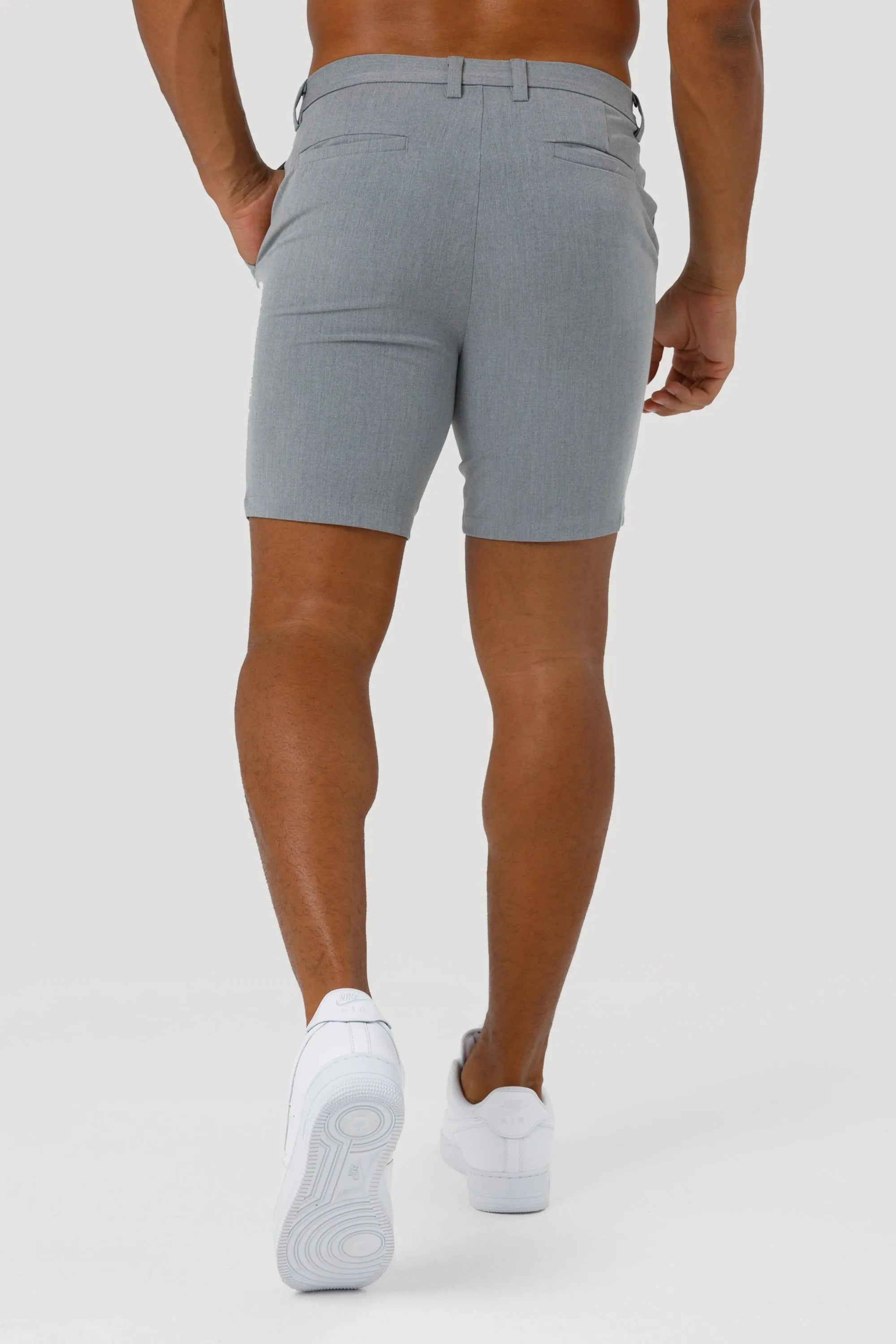 THE LUCIA SHORTS - LIGHT GREY - ICON. AMSTERDAM