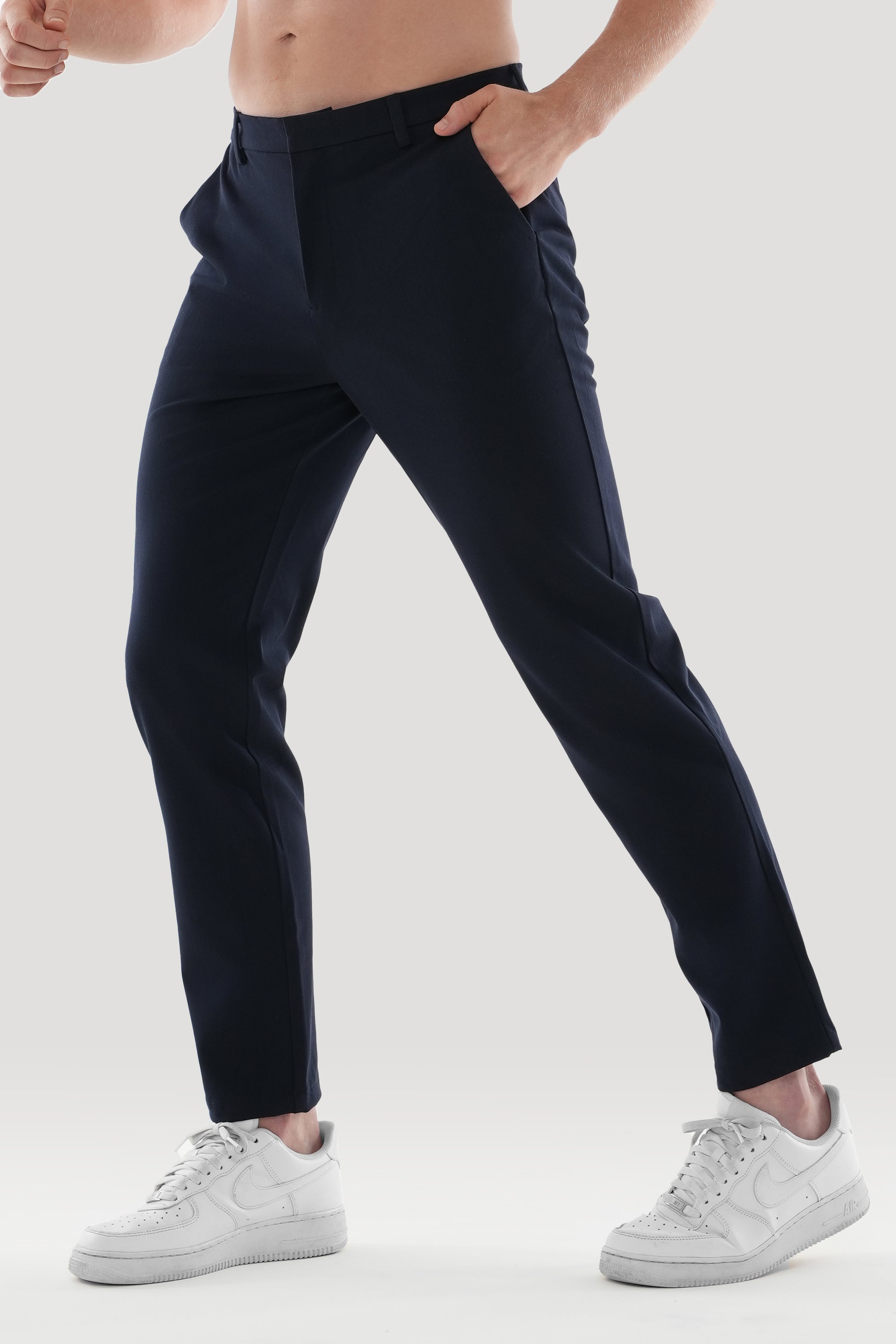 THE LUCIA TROUSERS - NAVY BLUE - ICON. AMSTERDAM