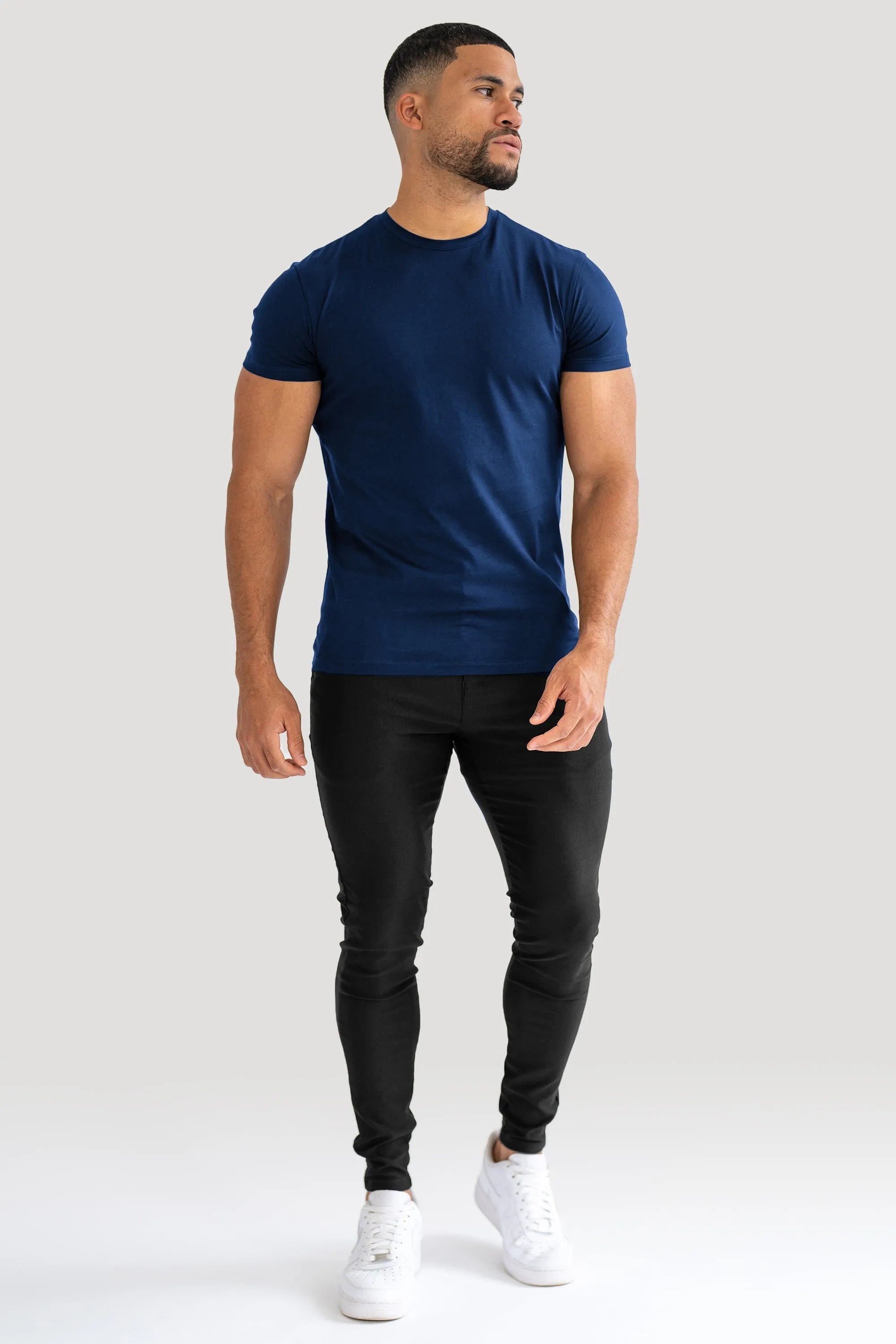 THE MERCERISED T-SHIRT - NAVY BLUE - ICON. AMSTERDAM