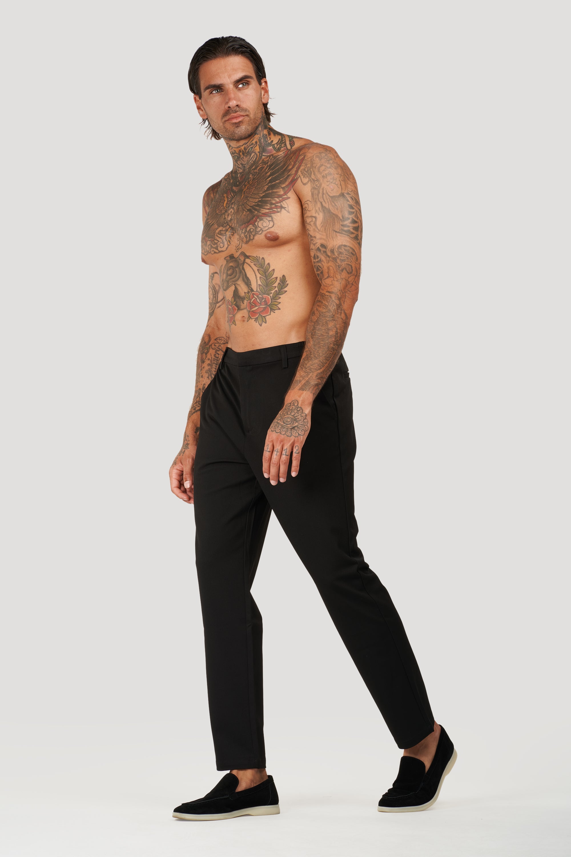 THE SILVIO TROUSERS - BLACK - ICON. AMSTERDAM