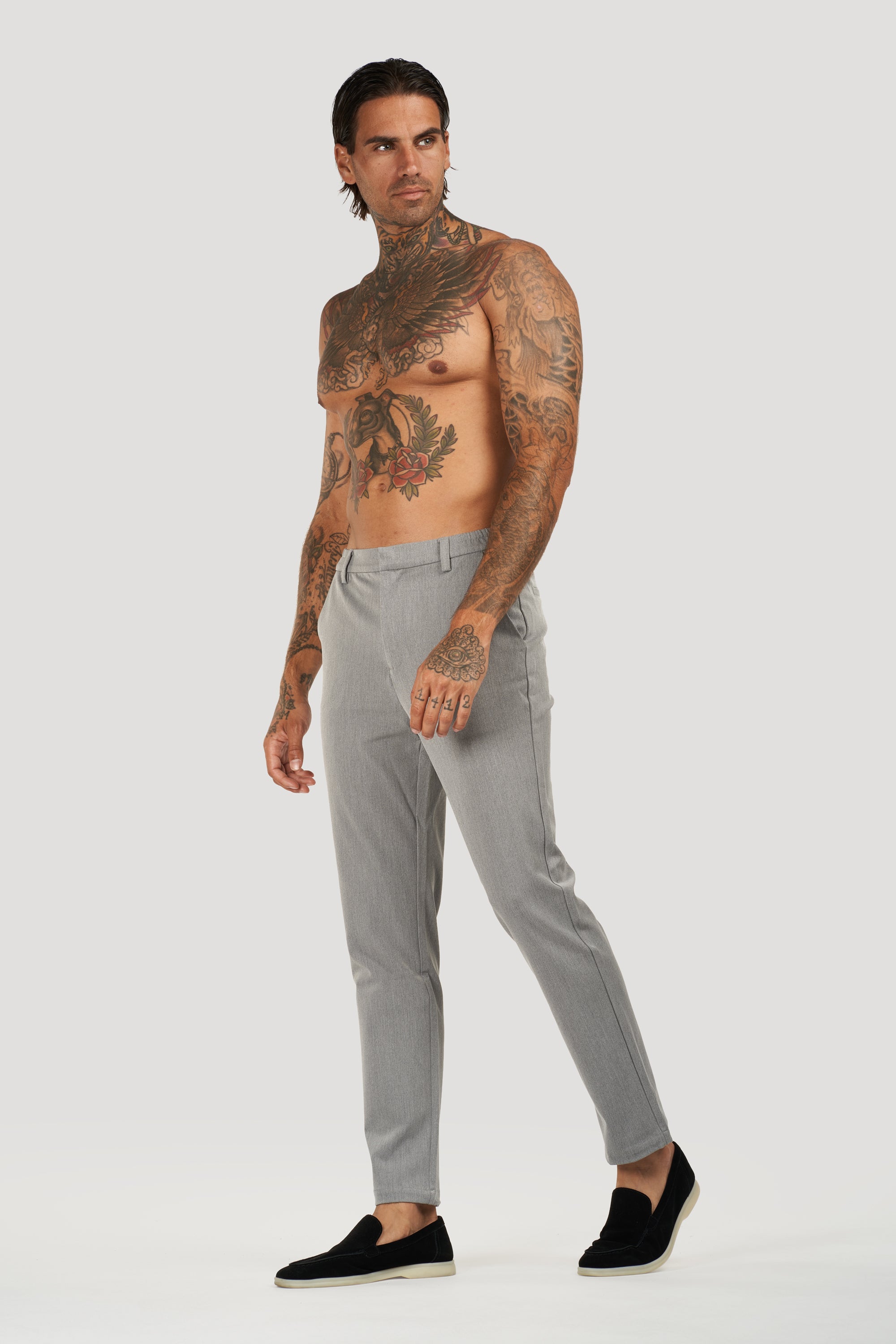 THE SILVIO TROUSERS - LIGHT GREY - ICON. AMSTERDAM