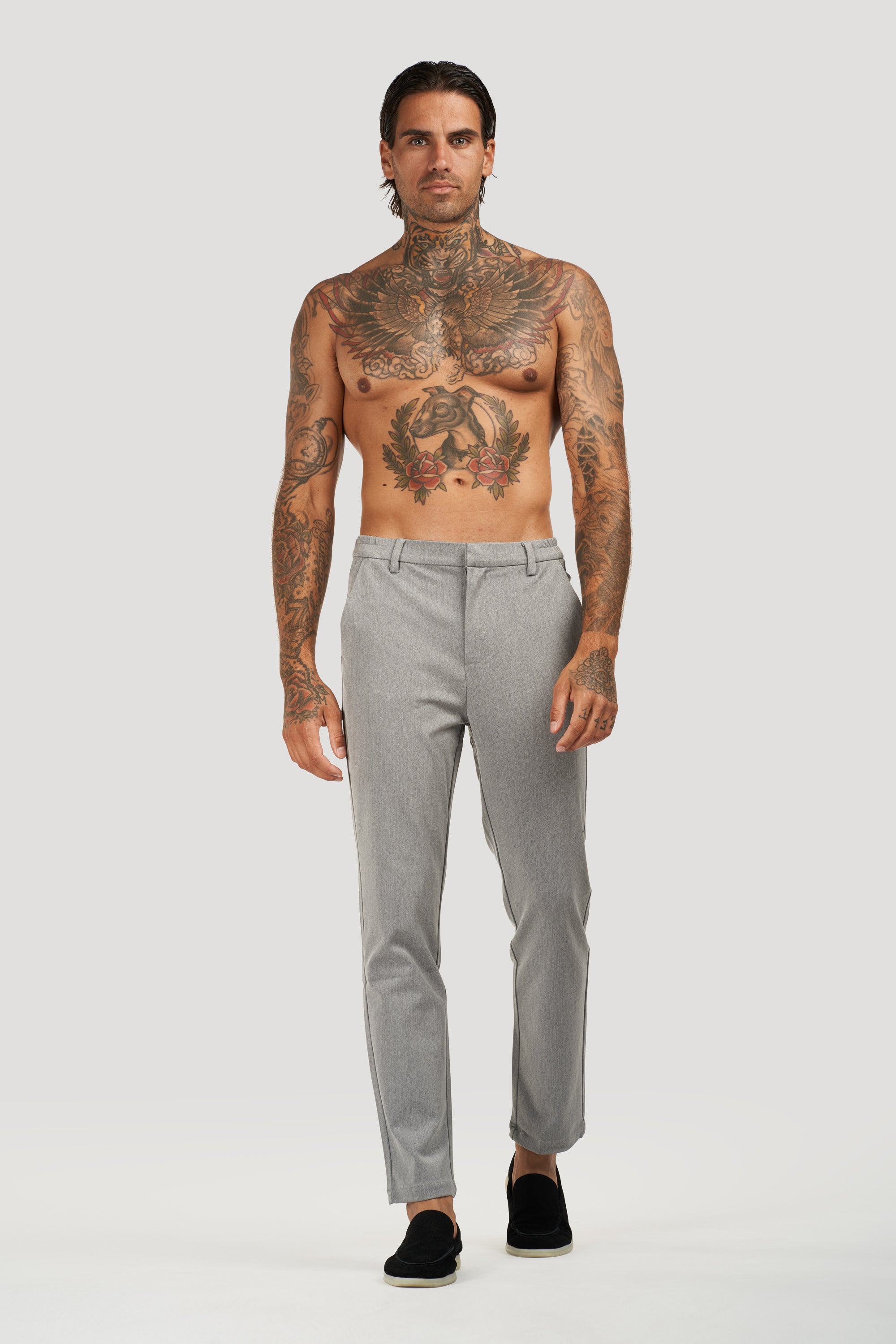 THE SILVIO TROUSERS - LIGHT GREY