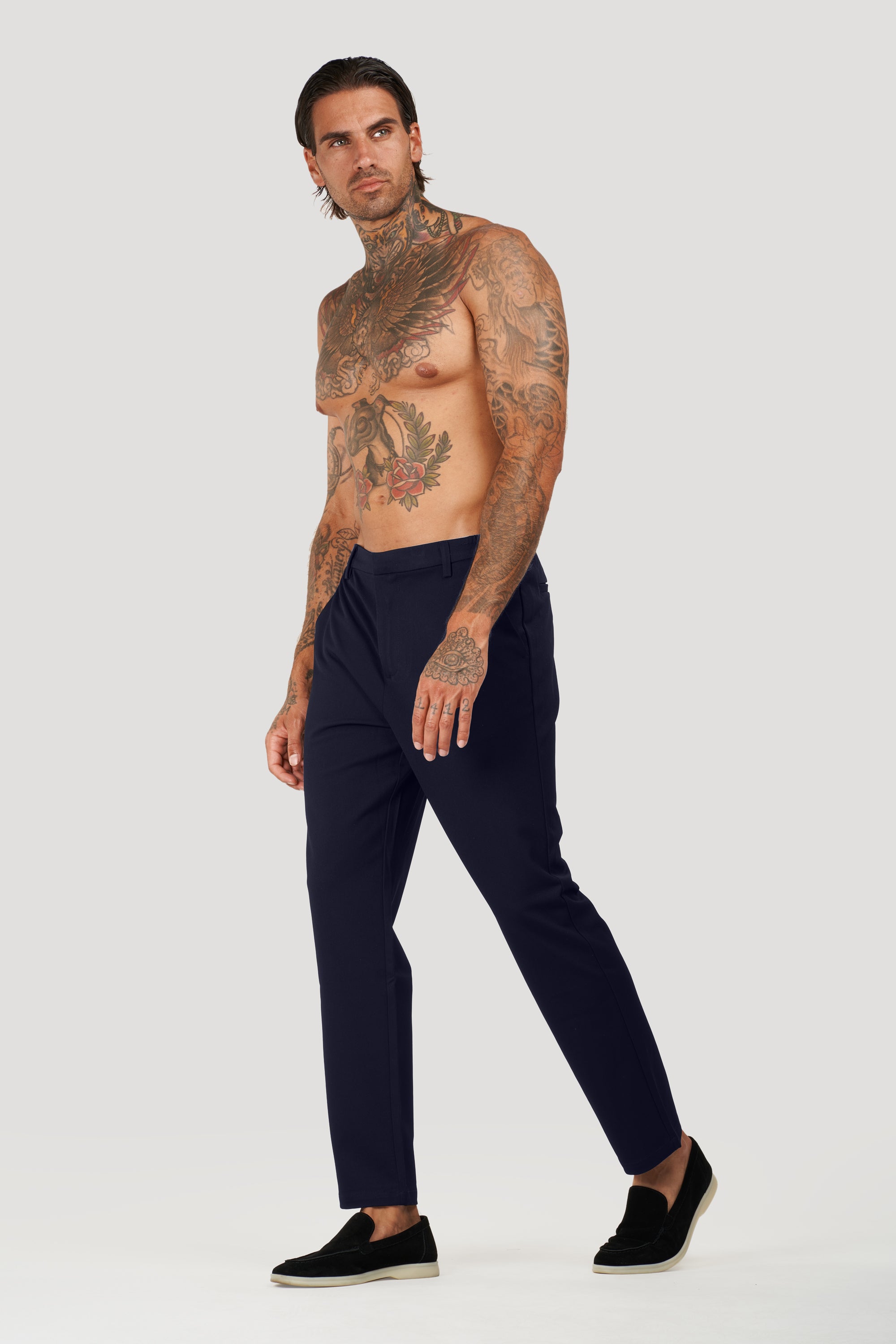 THE SILVIO TROUSERS - NAVY BLUE - ICON. AMSTERDAM