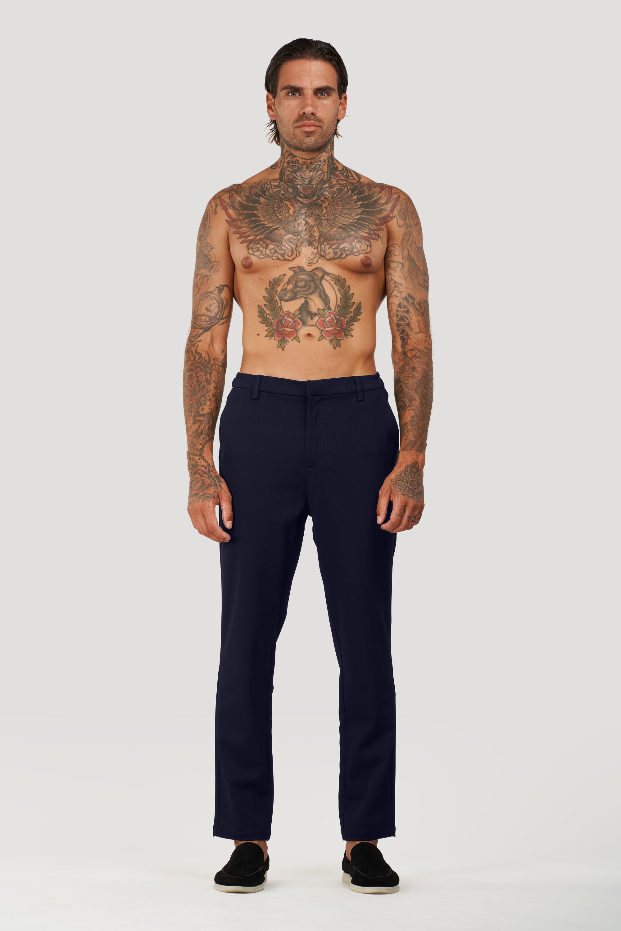 THE SILVIO TROUSERS - NAVY BLUE